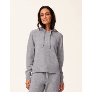 100% Cashmere Unsubscribed Womens Draw String Hoodie Soft Knit Size Small